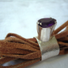 Amethyst Katela and Citrine Sunela Gemstone Ring in Handmade 925 Sterling Silver