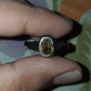 Yellow Sapphire Pukhraj Ring in 925 Silver with 5 Carat Oval Ceylon Stone